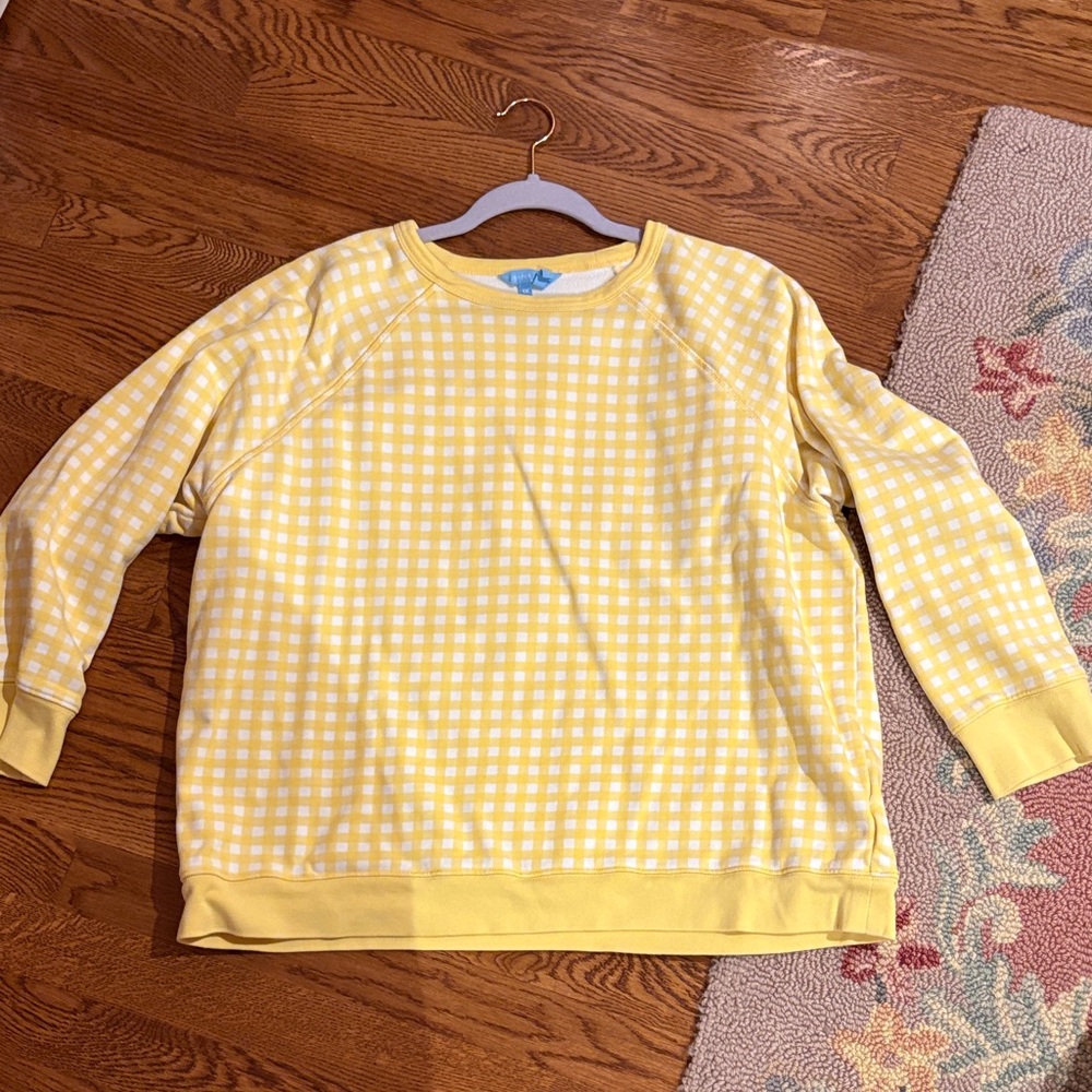 Draper James Yellow Gingham Women's Sweatshirt